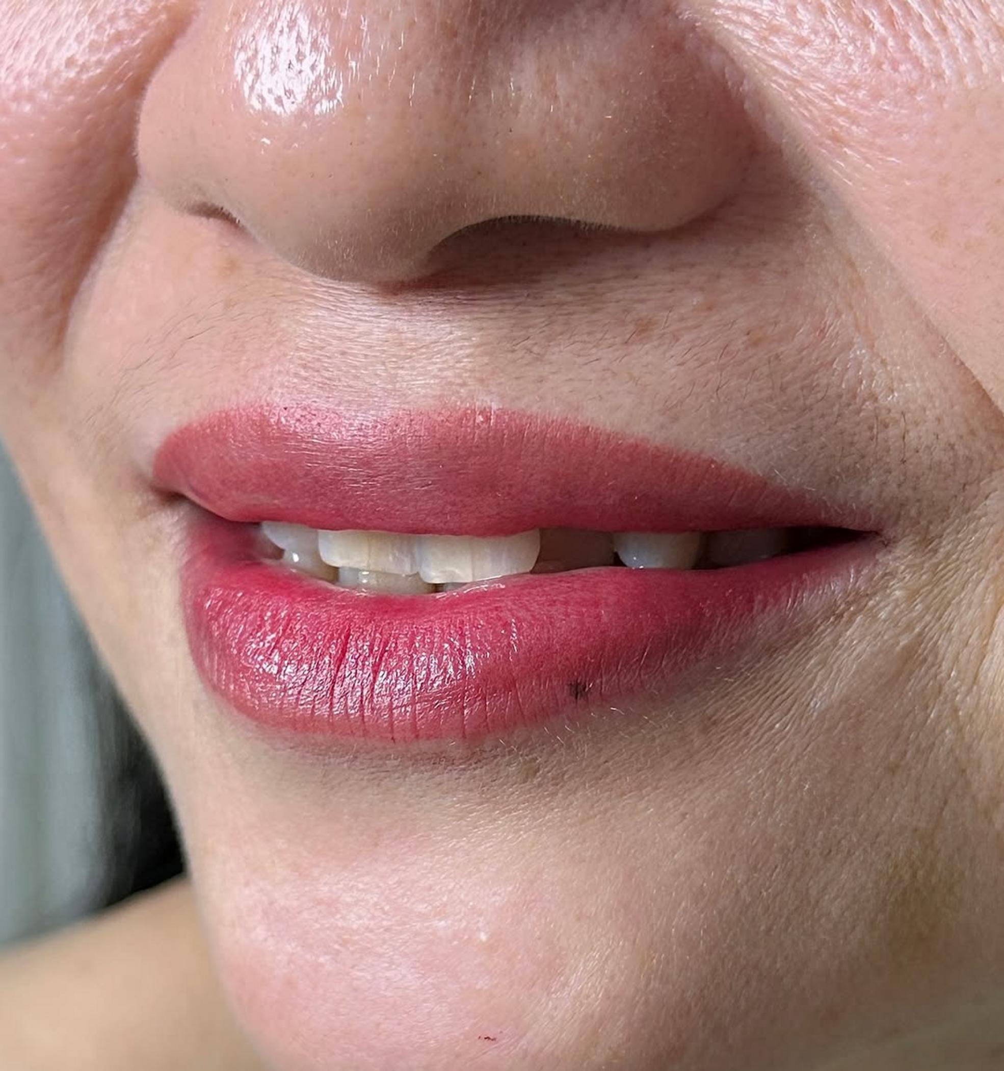 ombre lip tattoo before after