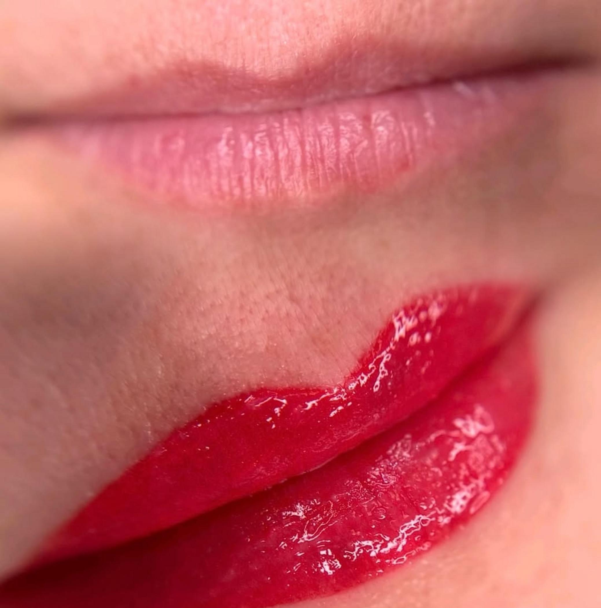 ombre lip tattoo before after