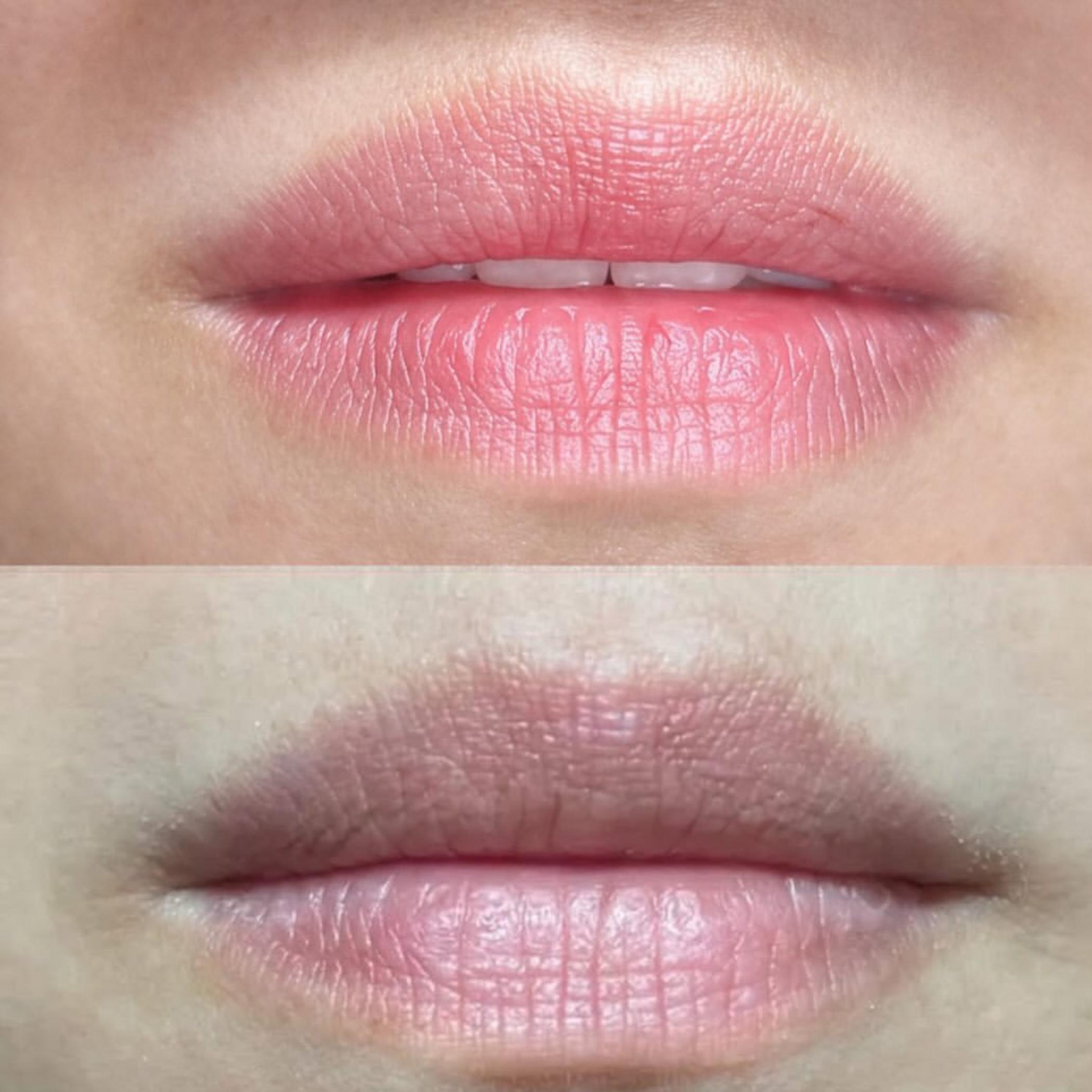 ombre lip tattoo immediate after results